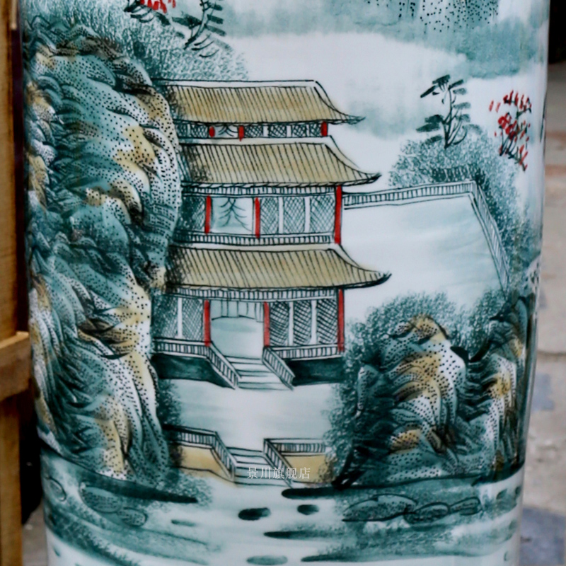 Jingdezhen ceramics hand - made color bright future of large vase sitting room hotel modern furnishing articles ornaments