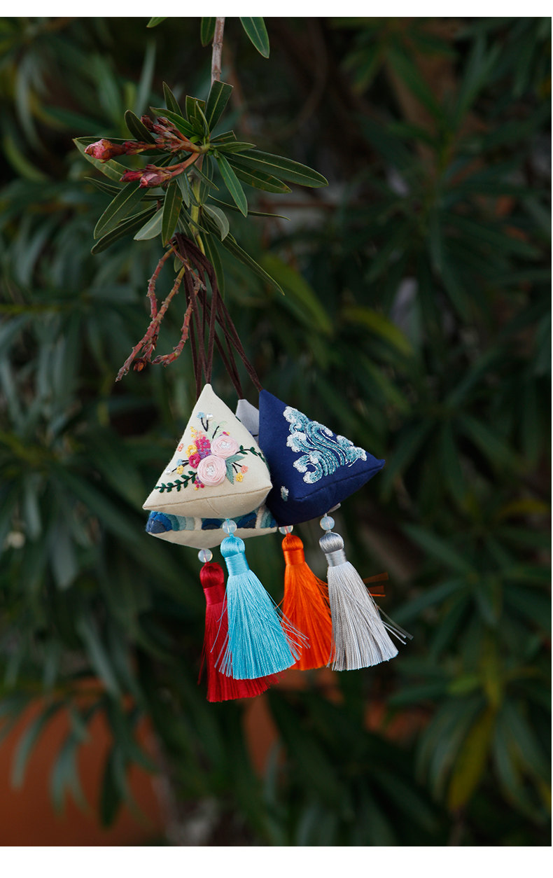 刺绣diy薰衣草香包汽车安神古风绣花初学手工刺绣香囊diy材料包