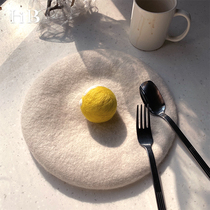 (ins burst good)Hand-made poached egg felt cashmere hat