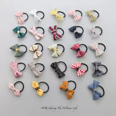 Children's hair accessories cute foreign pie bow girl Hairband girl Hairband baby rubber band does not hurt hair rope headgear