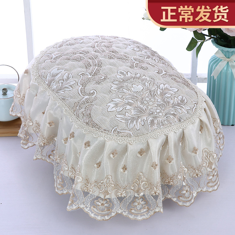 Round rice cooker cover dust cover Rice cooker cover towel pastoral lace protective cover Household electric pressure cooker dust cover