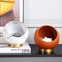 Desktop trash can living room home Creative key storage ornaments bedroom bedside debris remote control storage box