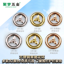 Ju Meng Hardware 201# 304#stainless steel mercedes-benz garland door and window decoration accessories round garland stamping garland