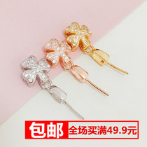 Melon button S925 pure silver jade pendant clip button jade buckle clasp head emerald button Jade Buckle Necklace Pendant Pendant Pendant