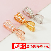 925 silver pendant buckle pendant buttoned head double row emerald jade pendant melon with honey wax pendant clip button jade buckle