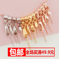 Gold melon seed buckle 925 sterling silver buckle drop button chain pendant clip pin buckle pin Jade buckle Jade buckle