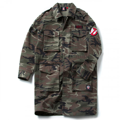 韩国代购critic 17年新款男女ghostbusters机能夹克外套中长迷彩_不