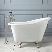 Nanhai bathroom European style cast iron enamel deep bubble free-standing small apartment bathroom adult high back 1 3m small bathtub