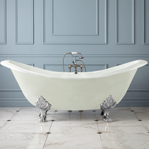 Nanhai bathroom independent cast iron enamel bathtub European double noble family bathtub adult 1 8m large tub