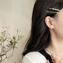 Korean Ins Wind temperament elegance minimalist pearl lined with female side Liu Hai 2022 new wave hair accessories