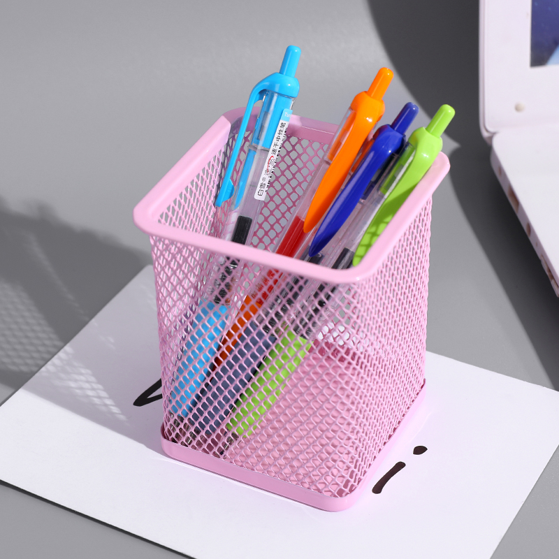 creative fashion pen holder nordic simple multifunctional ins metal iron art student desk storage stationery