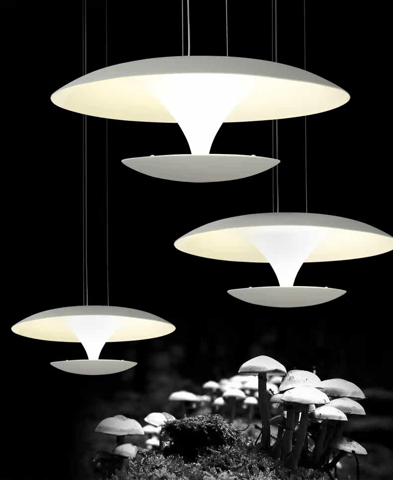 恒焱 时尚蘑菇吊灯个性艺术吧台餐厅灯饰圆形铁艺现代创意led灯具