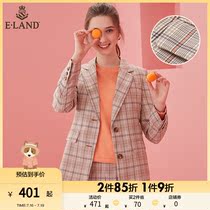 ELAND Clothing Romance Early Spring Show Slim Sweet and Ins Classic Gprint Academy Wind Suit Jacket Woman