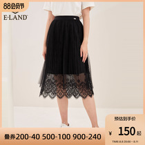 ElAND clothes summer small pool gas design of small black and thin middle skirt lady