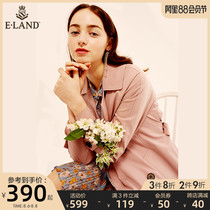 ELAND clothing love early spring sweet ins very fairy suit collar medium-long windbreaker jacket female handsome fried street