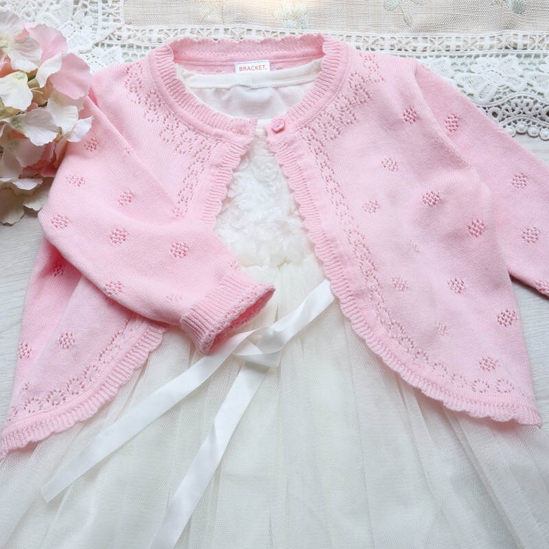 ins and USA girls' knitted sweatshirt sweatshirt thin baby toddler summer attire slim jacket princess cardiovert shawl