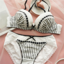 Breaking Code Special Price 70BC75BC80A Day Ensemble Teenage Girl Deep V Thin Cup Comfort Bra Suit Cute Bow Tie