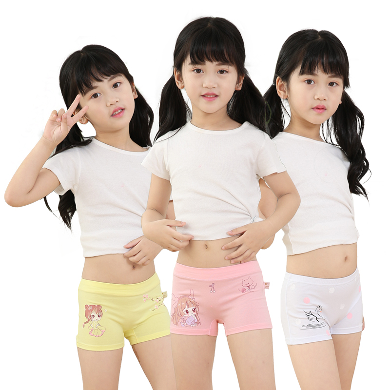 4-pack brand girls' underwear cotton boxer children's underwear baby girl  child student girl spring and summer -  - Buy China shop at  Wholesale Price By Online English Taobao Agent