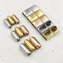 Stainless steel magnet buckle olive buckle plate woven koi dragon scale thread chain buckle diy hand woven hand rope buckle button