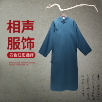 Republic of China clothing long shirt cross talk Chinese gown clothing gown gown teaching retro Tang suit male Republic of China performance Men