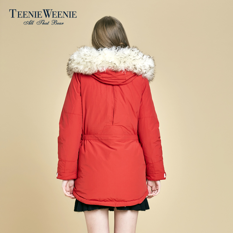 Teenie Weenie小熊2016冬季新品中长款含绒70%羽绒服TTJD68V05I产品展示图1