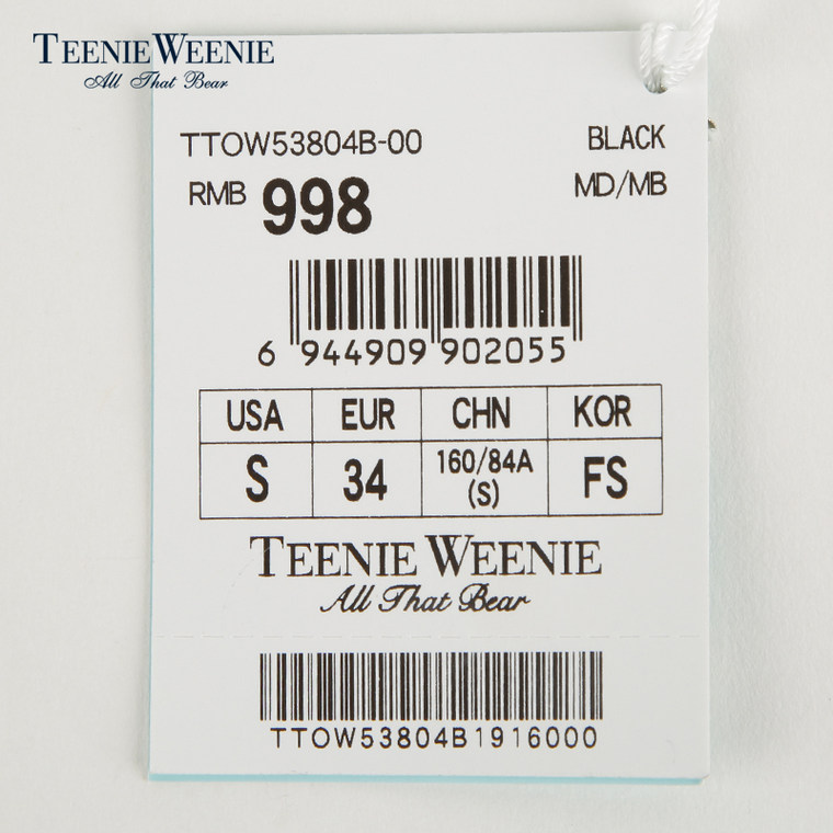 Teenie Weenie小熊2015专柜正品女装秋季印花连衣裙TTOW53804B