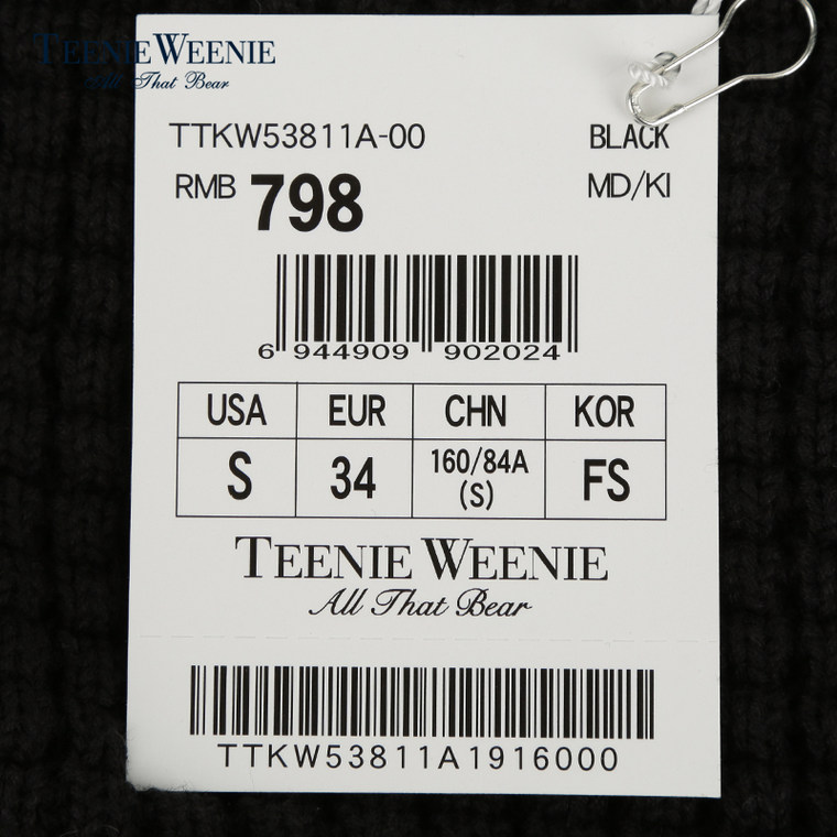 Teenie Weenie小熊2015专柜正品女装休闲针织衫毛衣TTKW53811A