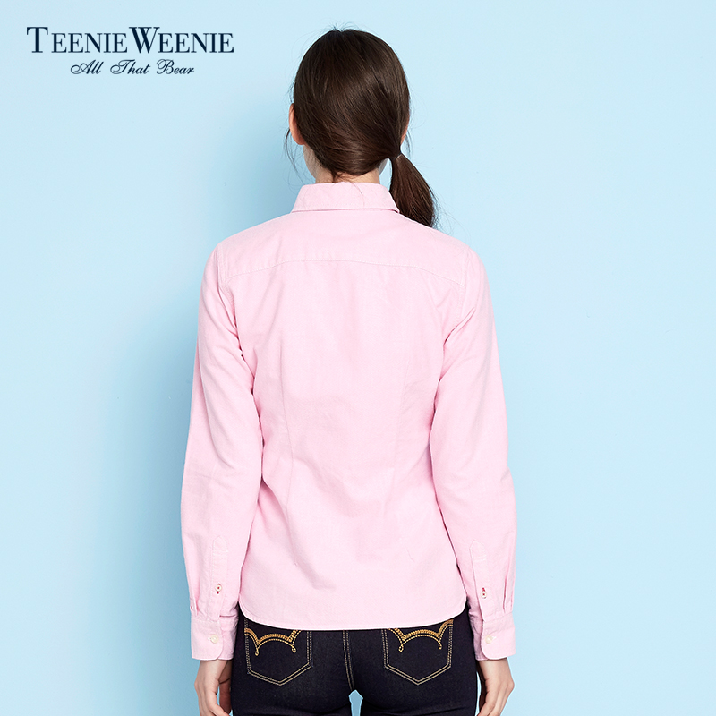 Teenie Weenie小熊2016春夏商场同款女装长袖衬衫TTYW61101E产品展示图1