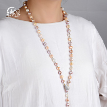 Dai Zhi silver pearl necklace near round freshwater pearl necklace S925 silver to send mom to send girlfriend gift jewelry