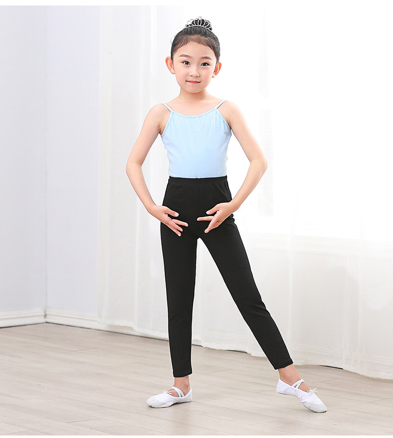 幼儿童舞蹈服装女童练功服女夏季女孩子七分紧身裤训练儿童跳舞裤