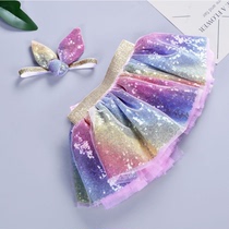 Mermaid Childrens Skirt Rainbow Skirt Explosive Shirt Skirt Skirt Skirt Dress Baby Baby Princess Dress
