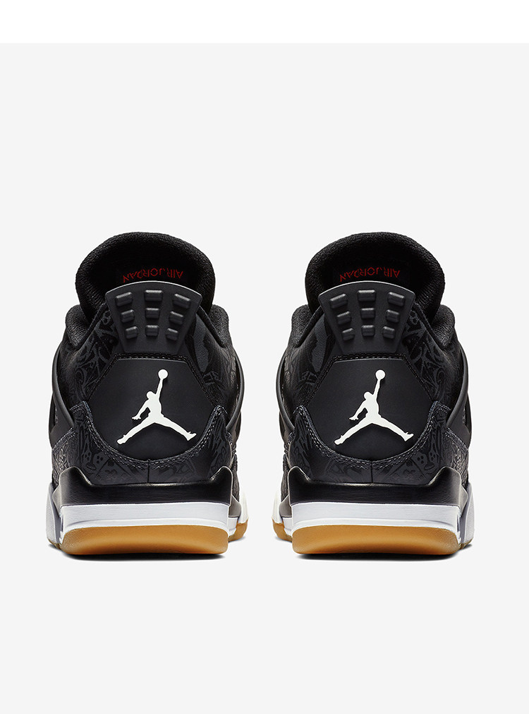 小鸿体育airjordan4aj4黑镭射生胶3m反光篮球鞋ci1184001