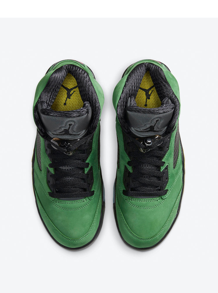 小鸿体育airjordan5aj5俄勒冈鸭子绿麂皮篮球鞋ck6631307