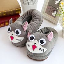 New Pint Winter Male and female lovers Home Package Cotton Slippers With cotton slippers Cute Cartoon Cotton Shoes Home Shoes shoes Moon Shoe shoes