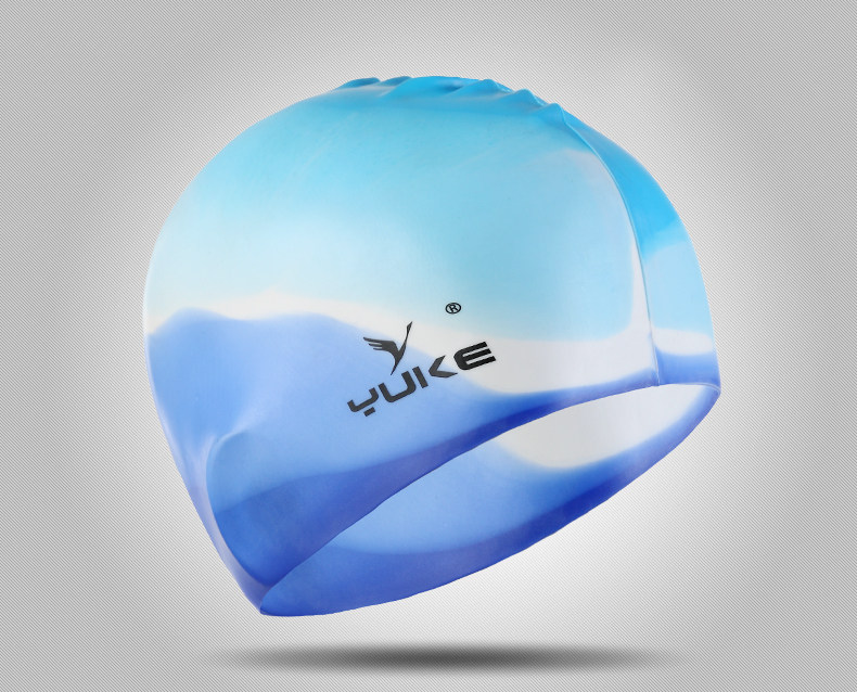 羽克不勒头护耳硅胶泳帽泳镜 男女通用长发时尚pu防水泳帽 包邮套_运