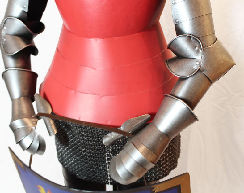 欧式复古风格摆件1.6中世纪盔甲古罗马骑士装饰酒吧大堂餐厅摆设