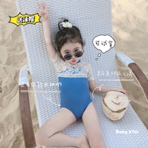 2021 childrens swimsuit female girl conjoined cute ins Princess swimsuit hot spring baby baby swimsuit swimsuit