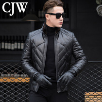 2022 new leather down jacket mens plus velvet mink velvet jacket mens Haining sheepskin mens leather jacket winter
