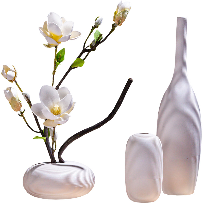 Creative Nordic white ceramic vase furnishing articles sitting room indoor household soft outfit wine accessories dried flower arranging flowers floral outraged