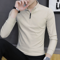 2022 New Spring Autumn Men's Long Sleeve T-shirt Korean Style Fashion Body Shirt Bottoming Shirt Men's Top Clothes Trendy Brand Ins