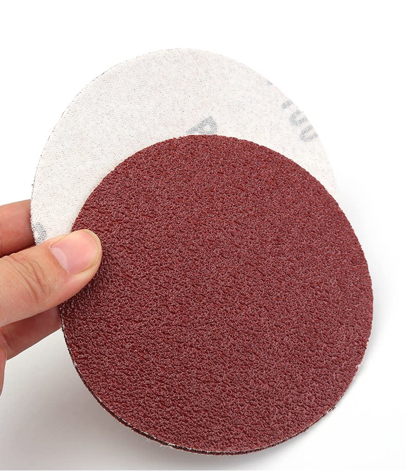 4寸植绒砂纸片自粘沙纸抛光角磨机拉绒片圆形砂纸木工打磨抛光片