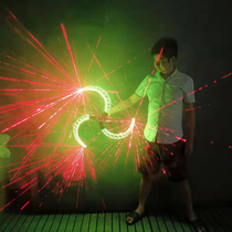 Colorful luminous magic ring with laser stage performance props annual event festival supplies luminous props glowing eyes