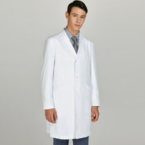 High Gear Mid-Length Style Hospital Male Doctor White Coat Laboratory Pharmacies Clinic Physician Conserved Dental Doctor Work Clothes