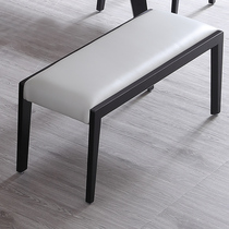 Nordic solid wood bench ash wood long stool modern simple bedroom shoe stool home fabric leather long dining chair