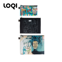 German LOQI designer series Basquiat cooperation collection of bag classification sorting and cleaning bag makeup bag damp