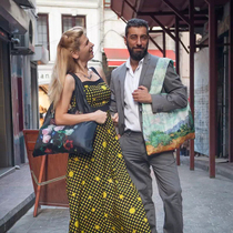 LOQI art collection eco-friendly bag shopping bag storage folding convenient shoulder fashion gift Museum series