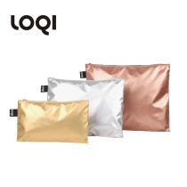 LOQI Trendy Cashier Bag Fashion Assorting Bag Makeup Bag Wash Bag Pen Bag Finishing Bag Matte Metal Series