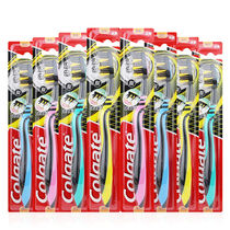 Colgate suitable teeth Multi-Effect medium hair toothbrush containing charcoal cross bristles deep clean teeth fresh breath 1-12