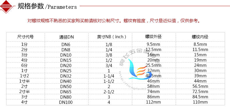 316/ 304不锈钢活接头/内丝活接/活络/由任/活节/由令4分 dn15