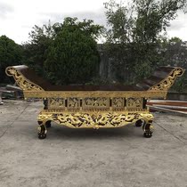 Factory direct supply of temples imitation mahogany Yuanbao table for platform camphor wood gold Buddha table Buddha platform Shen Table Customization